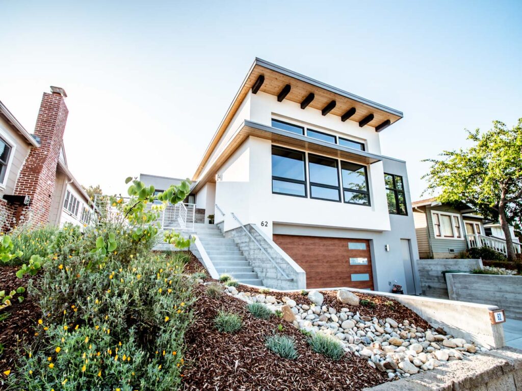 Exterior of a modern home in San Luis Obispo California