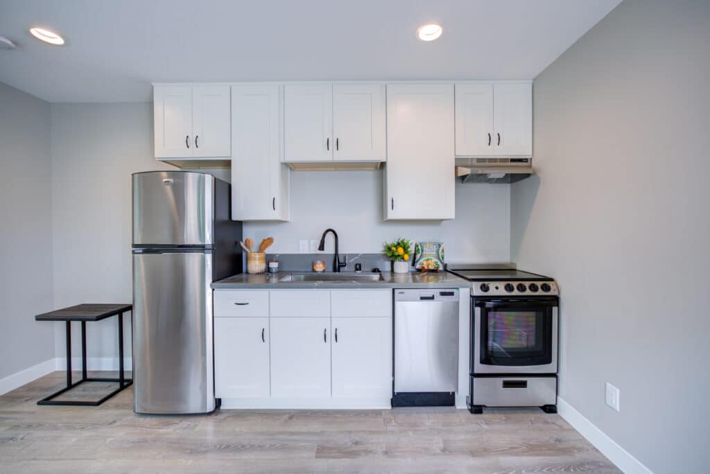 interior of kitchen in adu