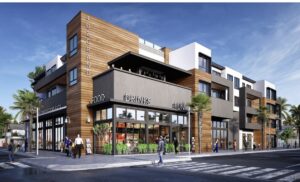 rendering of the new mixed use build Palladium in Grover Beach California